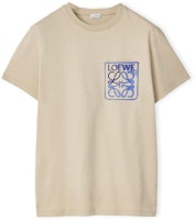 LOEWE FW22 Anagram Embroidered Logo Printed Pocket T-Shirt Grey White Tee H526Y22X25-1250 LOEWE FW22 Anagram Embroidered Logo Printed Pocket T-Shirt Grey White Tee H526Y22X25-1250