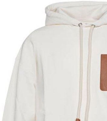 LOEWE 黑標FW22 米色寬鬆大Logo貼布連帽長袖上衣 休閒長袖。 H526Y25X15-2021 Sizing LOEWE 黑標FW22 米色寬鬆大Logo貼布連帽長袖上衣 休閒長袖。 H526Y25X15-2021