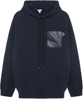 LOEWE FW22 Black Logo Patch Oversized Hoodie Fall Casual Long Sleeve H526Y25X15-1100 LOEWE FW22 Black Logo Patch Oversized Hoodie Fall Casual Long Sleeve H526Y25X15-1100