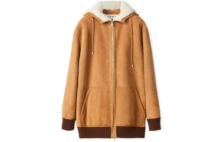 LOEWE FW22 Camel Zip-up Jacket with Large Pocket H526Y19L41-2073