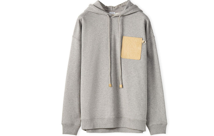 LOEWE FW22 Contrast Anagram Patch Hoodie  Grey. H526Y25J12-1120 圖 2
