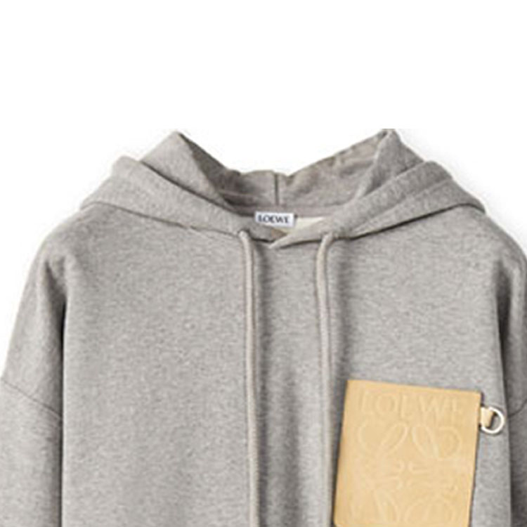 LOEWE FW22 Contrast Anagram Patch Hoodie  Grey. H526Y25J12-1120 圖 6