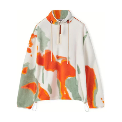 LOEWE FW22 Dip-Dye Half-Zip Loose Fit Sweatshirt Jacket Men’s Multicolor H526Y52X01-9990
