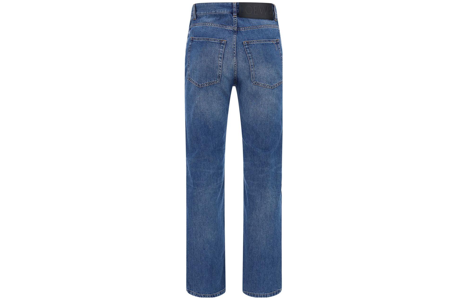 Lookbook ロエベ FW22 ディストレートストレートジーンズ ディープブルー 秋コレクション H526Y11X22-5380