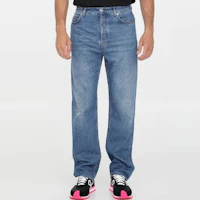 Purchase LOEWE FW22做旧直筒牛仔裤 深蓝色 秋季款 H526Y11X22-5380