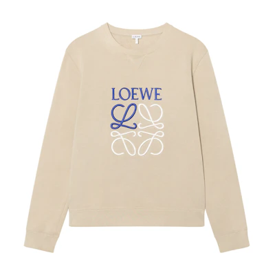 LOEWE FW22 Embroidered Logo Sweatshirt Rock Grey H526Y24X10-1250