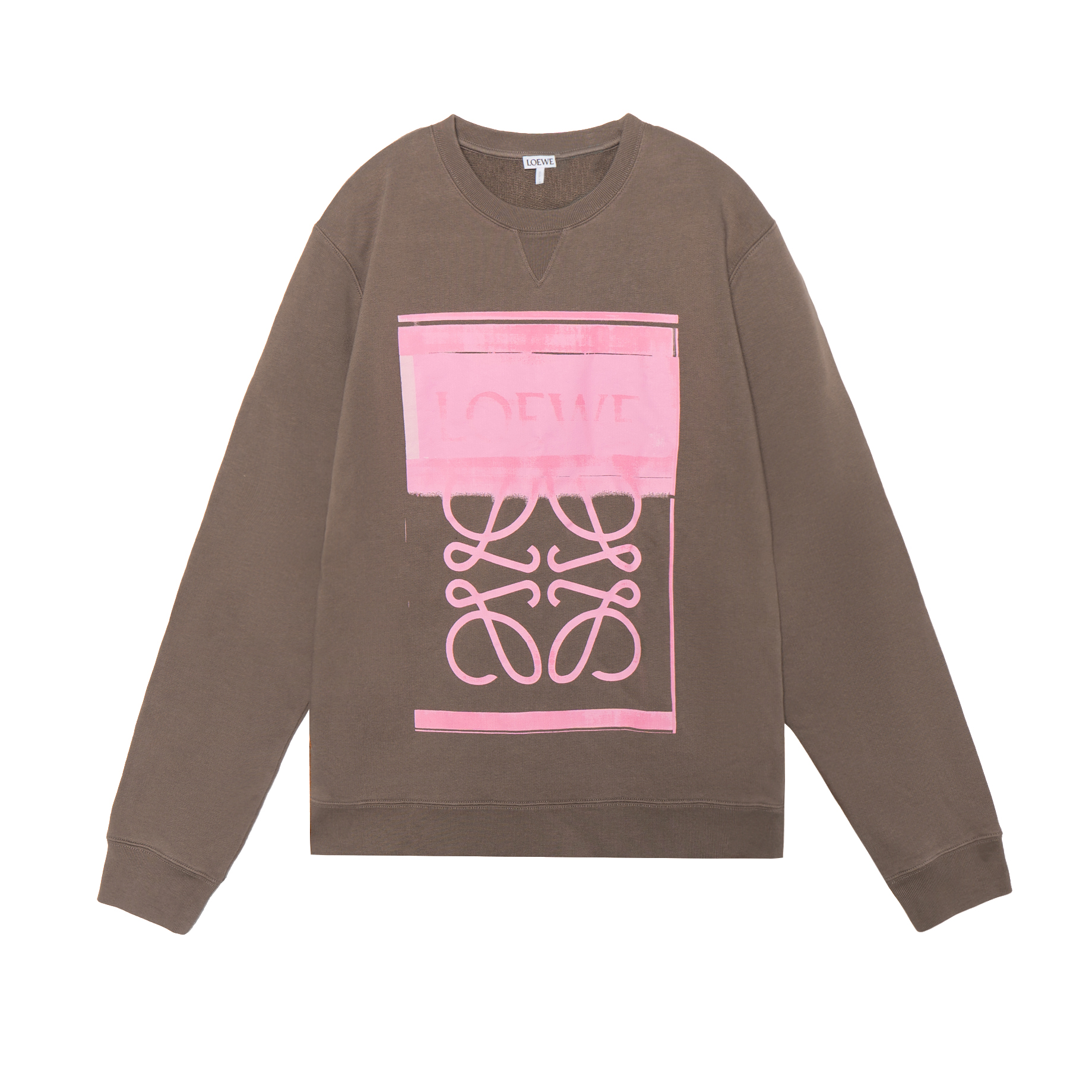 LOEWE FW22 Logo Print Crewneck Sweatshirt Men’s Turquoise Green H526Y24X11-1470