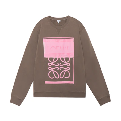 LOEWE FW22 Logo Print Crewneck Sweatshirt Men’s Turquoise Green H526Y24X11-1470