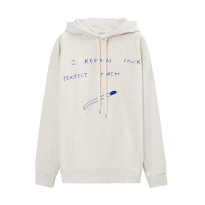 LOEWE FW22 Matchstick Letter Logo Sweatshirt Qixi Limited - Ash Gray S262Y25X02-1440