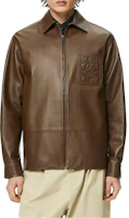 Purchase ロエベ FW22 ナッパレザー ジップアップ シャツジャケット カーキ アウターウェア H526Y31L03-4160