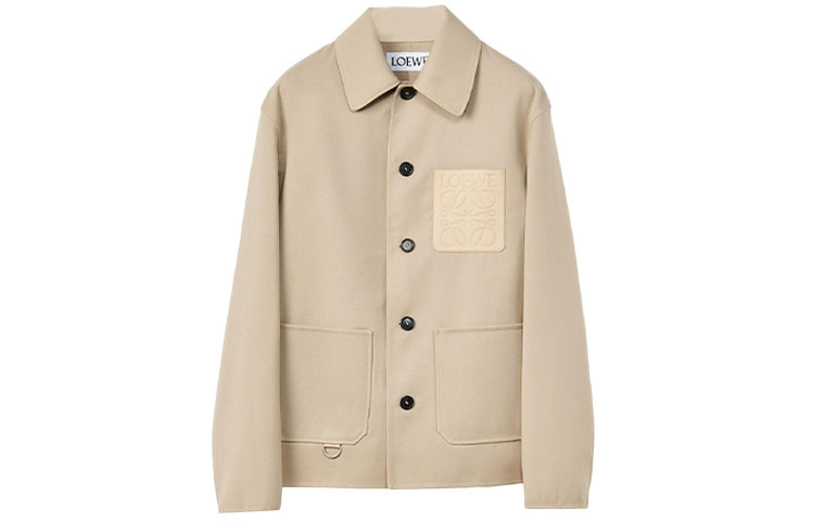 LOEWE FW22 Single-Breasted Khaki Long-Sleeve Jacket H526Y02W27-1250