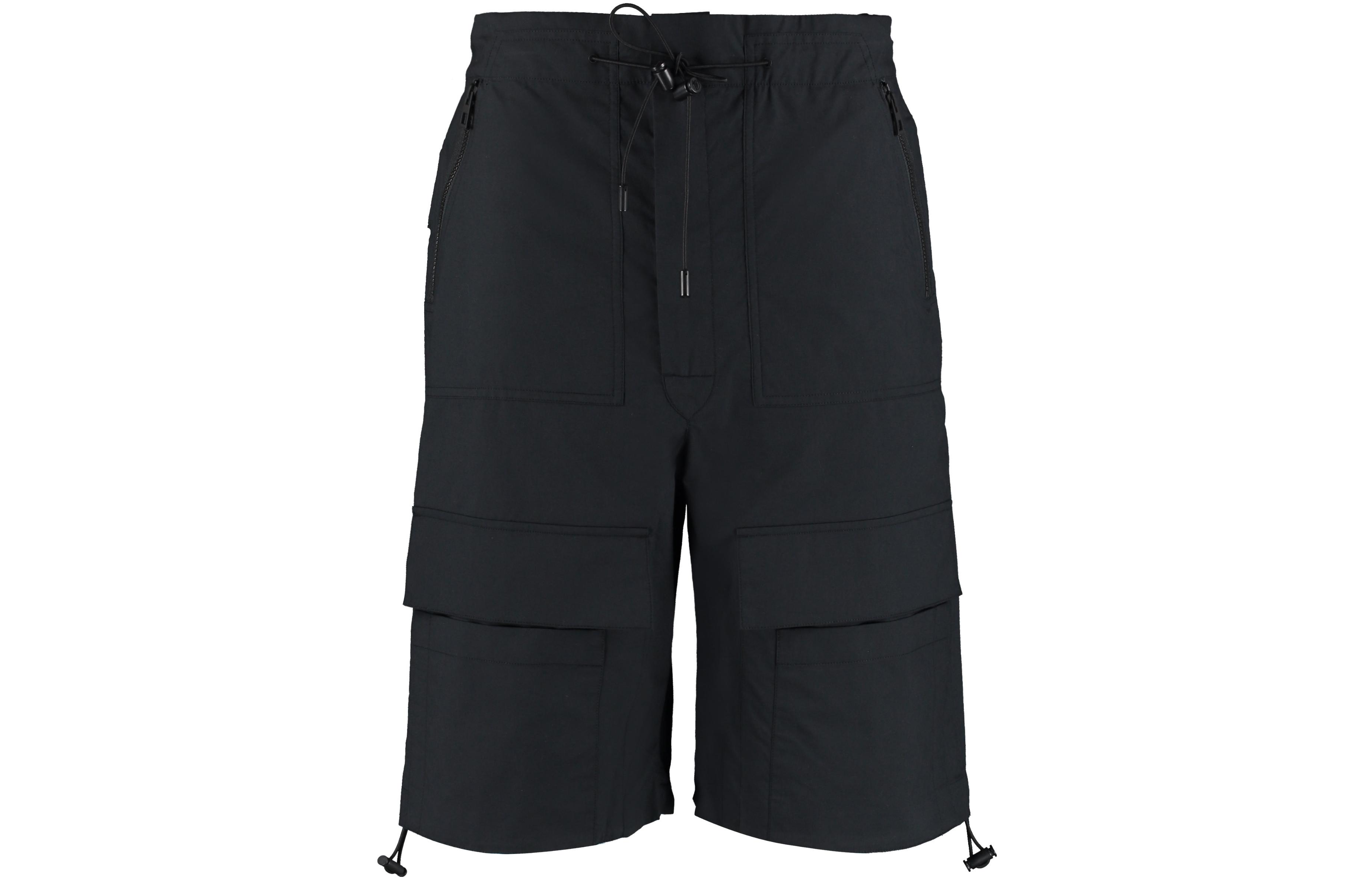 LOEWE FW22 Solid Color Drawstring Bermuda Casual Shorts Men’s Black. H664Y04W17-1100