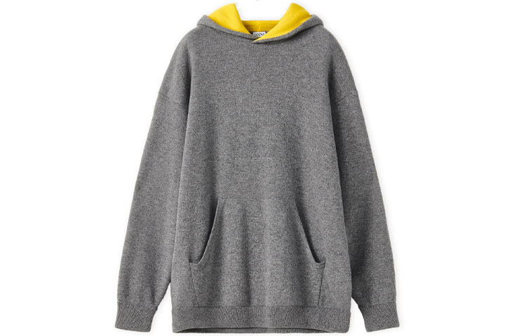 LOEWE FW22 Solid Color Hoodie Light Grey H526Y14KCN-1440