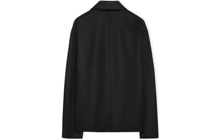 Lookbook LOEWE FW22 Jaket Lengan Panjang Hitam Lelaki - Jaket Warna Solid Bergaya. H526Y03W76-1100