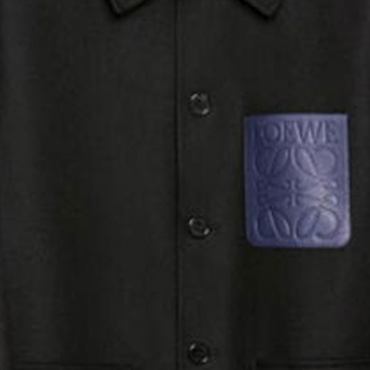 Purchase LOEWE FW22 Jaket Lengan Panjang Hitam Lelaki - Jaket Warna Solid Bergaya. H526Y03W76-1100