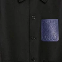 Purchase LOEWE FW22 素色單排扣長袖外套 黑色 男士外套 H526Y03W76-1100
