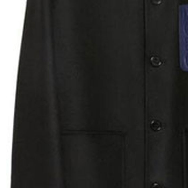 Details for LOEWE FW22 Jaket Lengan Panjang Hitam Lelaki - Jaket Warna Solid Bergaya. H526Y03W76-1100