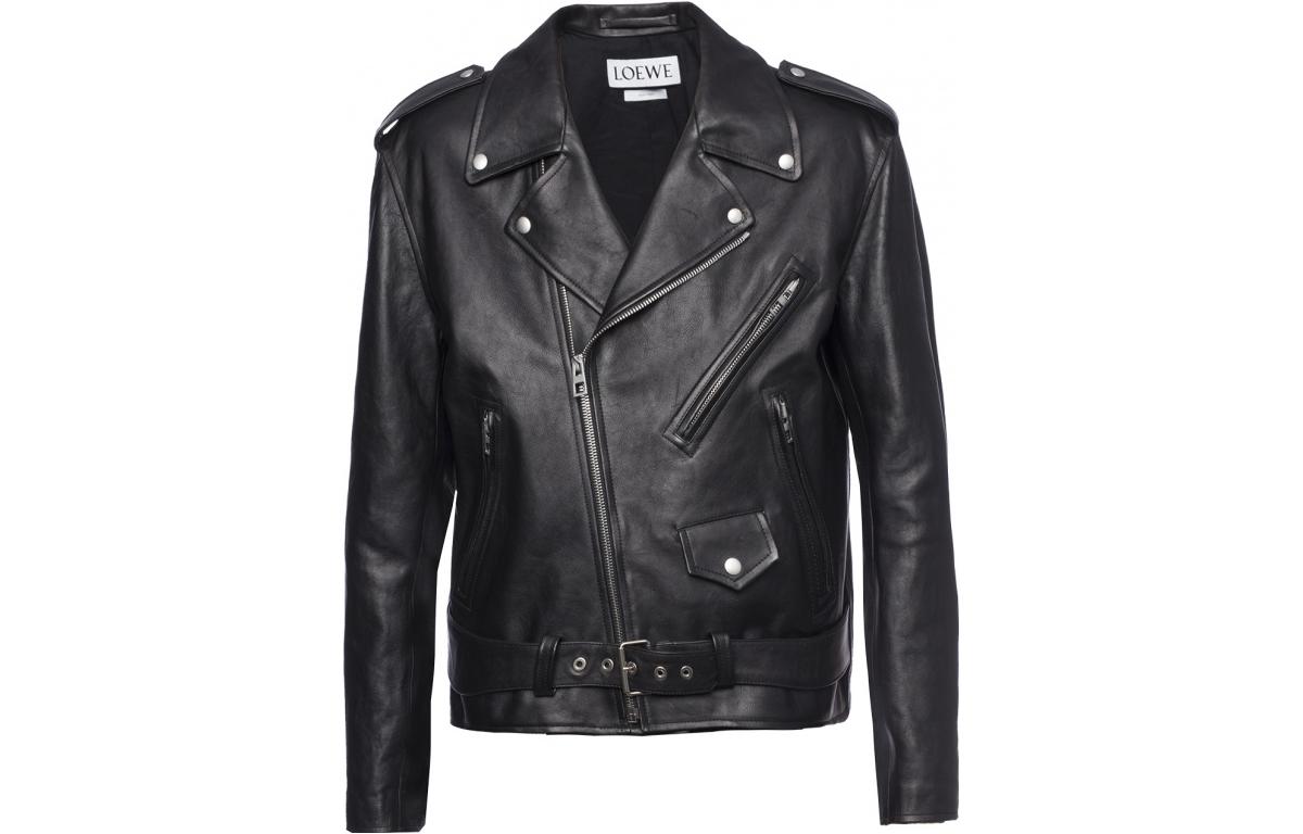 LOEWE FW22 Solid Color Zip-Up Long Sleeve Jacket Black Men H1278260VU-1100