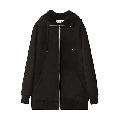 LOEWE FW22 Solid Color Zip Pocket Jacket Black H526Y19L41-1100