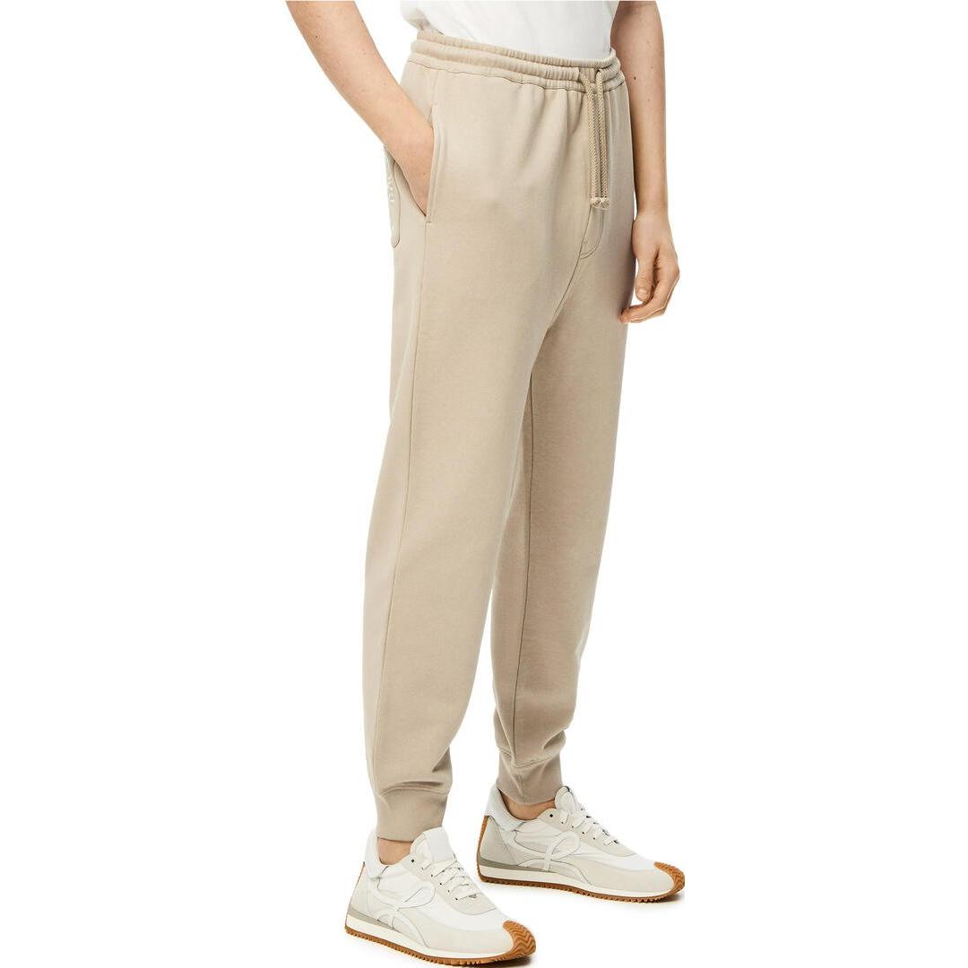 Details for LOEWE FW22 Solid Cotton Knit Jogger Pants Men’s Rock Grey H526Y27J10-1250