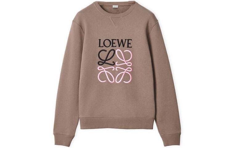 LOEWE FW22 Turquoise Green Embroidered Logo Long Sleeve Sweatshirt H526Y24X10-1470