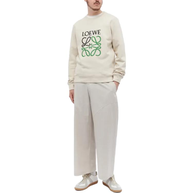Lookbook LOEWE FW23 米色字母印花圆领卫衣. H526Y24X10-2280