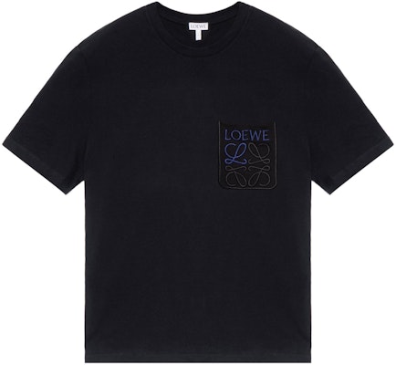 LOEWE FW23 Black Logo Embroidered Oversized Short-Sleeve T-Shirt. H526Y22X99-1100 Buy LOEWE FW23 Black Logo Embroidered Oversized Short-Sleeve T-Shirt. H526Y22X99-1100