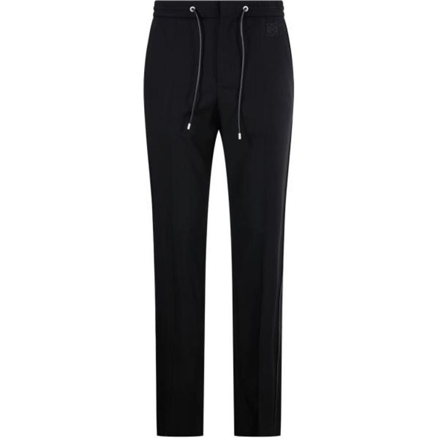 LOEWE FW23  Black Solid Knit Straight-Leg Jogger Pants. H526Y04WCP-1100