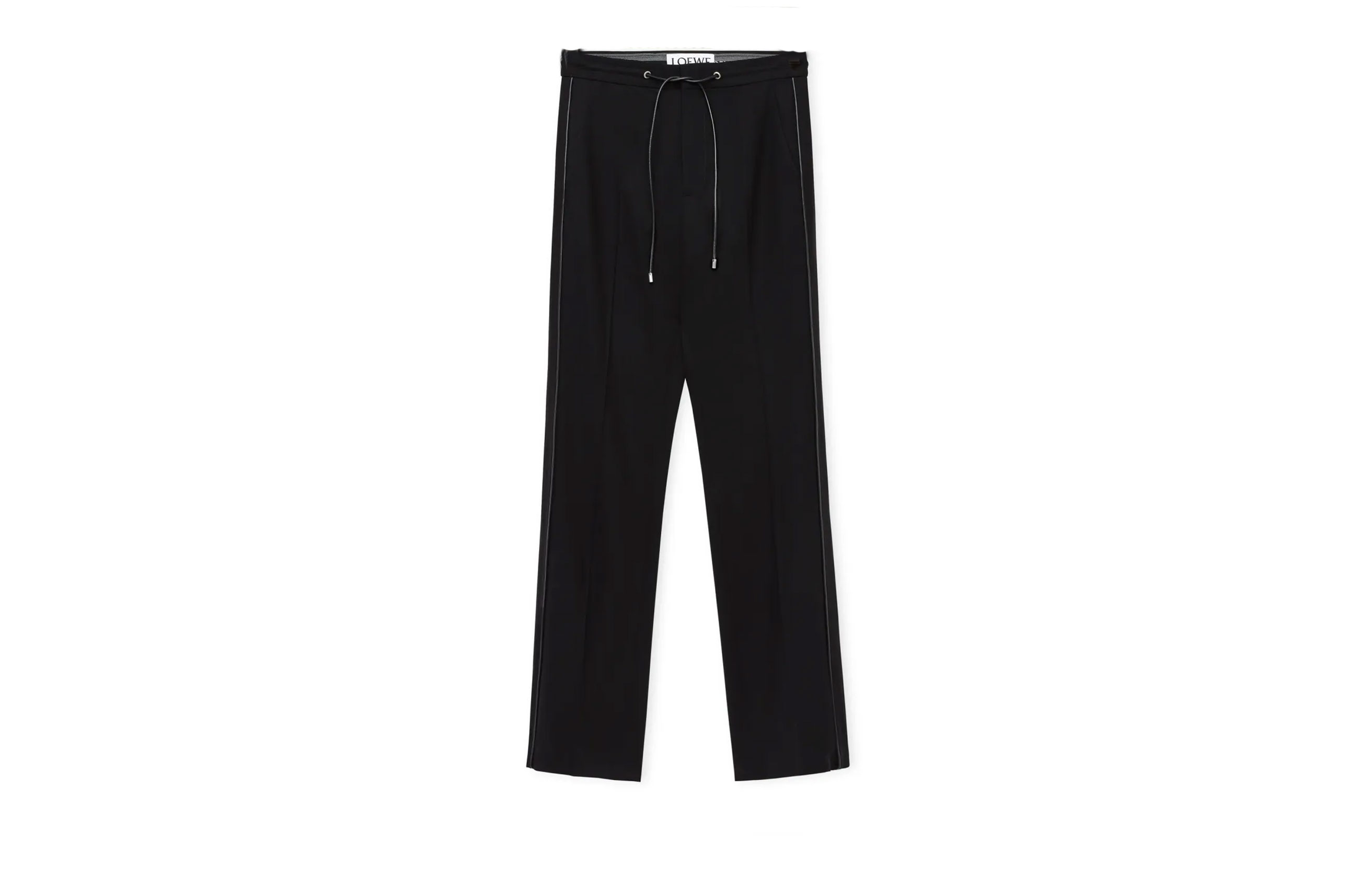 Order 로에베 FW23 블랙 솔리드 니트 스트레이트-레그 조거 팬츠. H526Y04WCP-1100