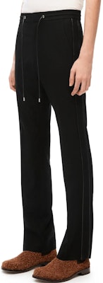 LOEWE FW23 Black Solid Knit Straight-Leg Jogger Pants. H526Y04WCP-1100 Shop LOEWE FW23 Black Solid Knit Straight-Leg Jogger Pants. H526Y04WCP-1100