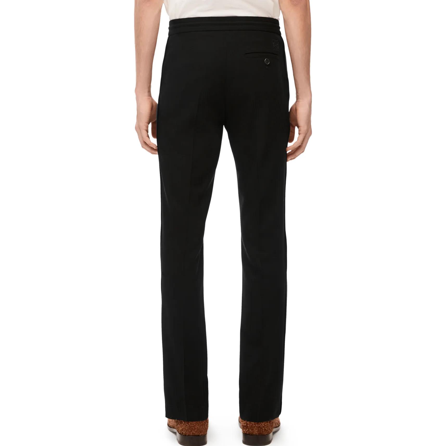 Purchase 로에베 FW23 블랙 솔리드 니트 스트레이트-레그 조거 팬츠. H526Y04WCP-1100