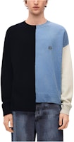 LOEWE FW23 Colorblock Logo Print Crewneck Sweater H526Y14KEG-5149 LOEWE FW23 Colorblock Logo Print Crewneck Sweater H526Y14KEG-5149