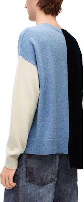 LOEWE FW23 Colorblock Logo Print Crewneck Sweater H526Y14KEG-5149 Cheap LOEWE FW23 Colorblock Logo Print Crewneck Sweater H526Y14KEG-5149
