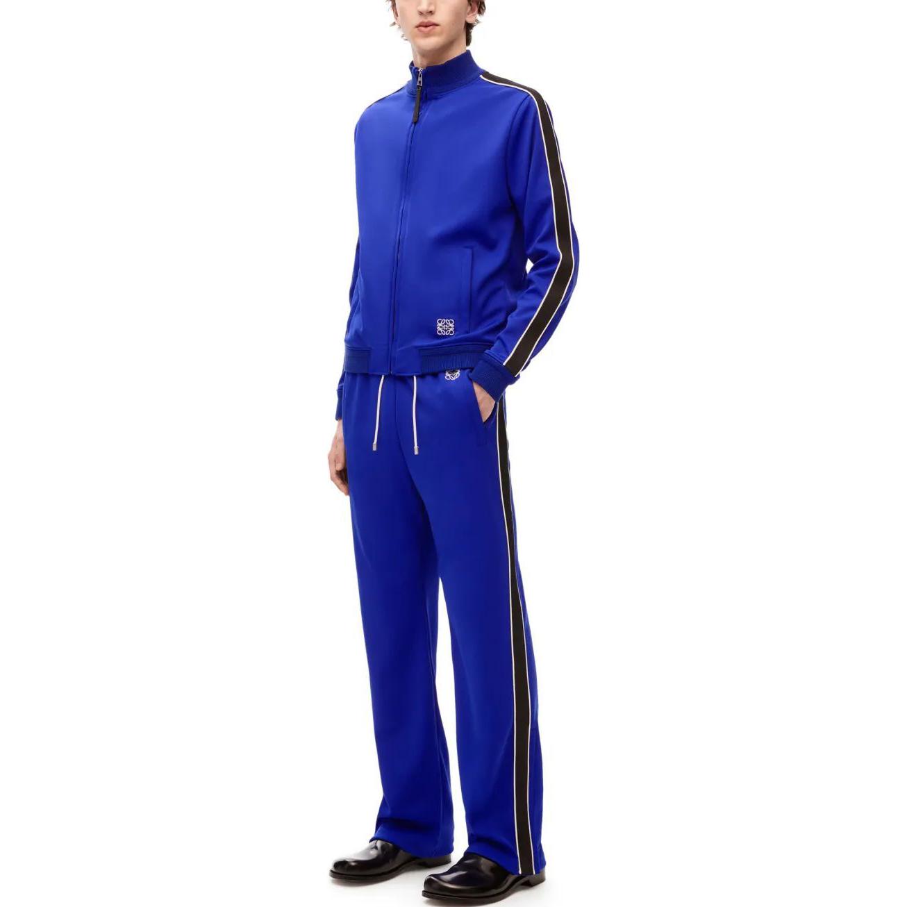Purchase LOEWE FW23  Knit Track Pants Klein Blue with Side Stripes and Logo Embroidery. H526Y04X35-6081