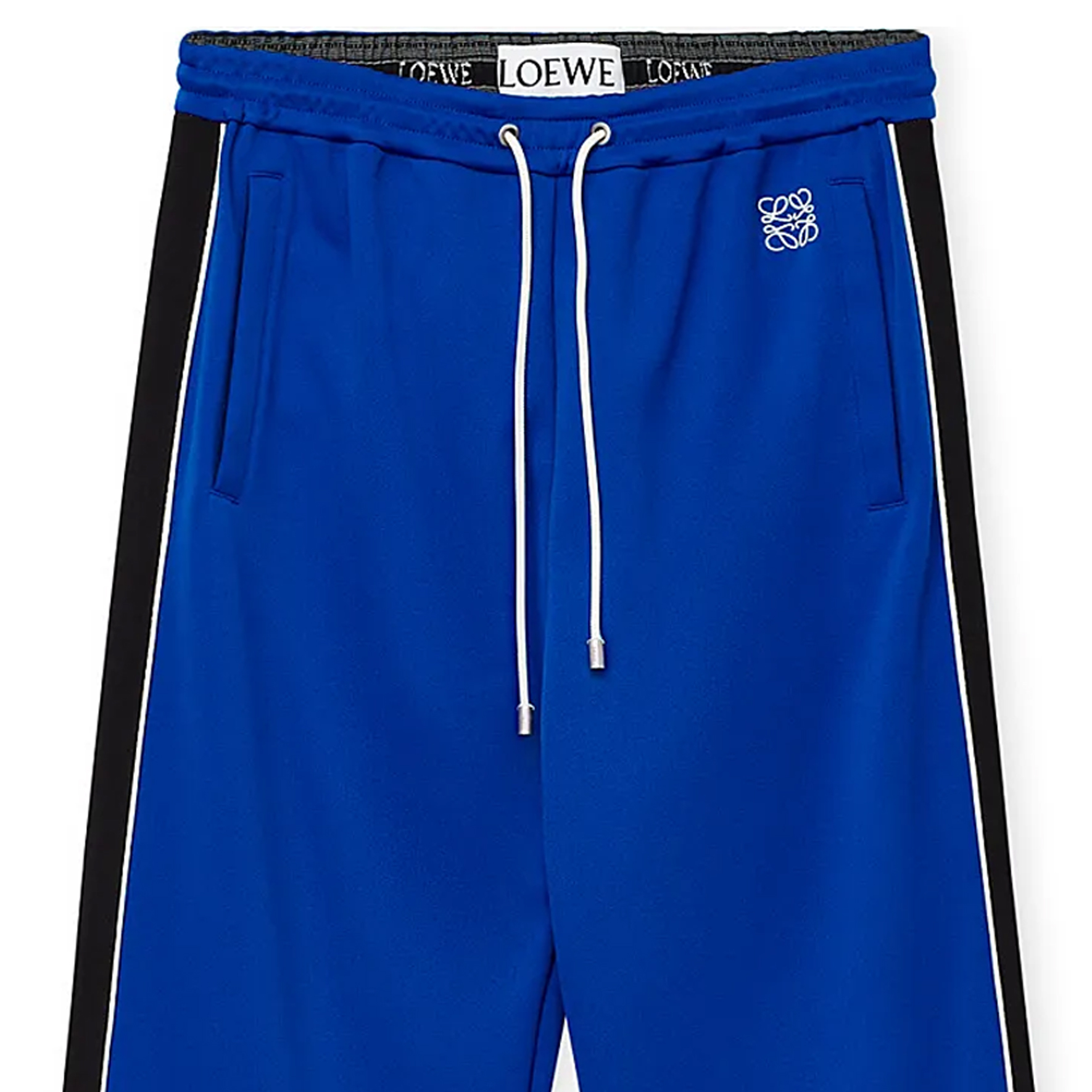 Sizing LOEWE FW23  Knit Track Pants Klein Blue with Side Stripes and Logo Embroidery. H526Y04X35-6081