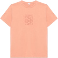 LOEWE FW23 Pink Crewneck T-Shirt with Embroidered Logo Design. H526Y22XA4-8765 LOEWE FW23 Pink Crewneck T-Shirt with Embroidered Logo Design. H526Y22XA4-8765