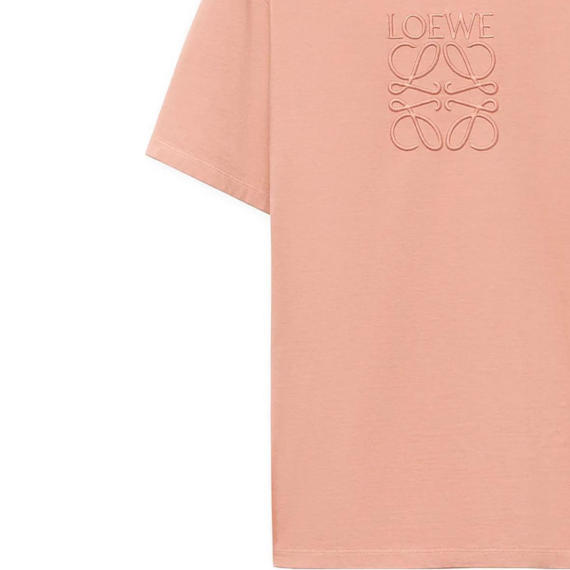 Sizing LOEWE FW23 粉色刺繡Logo設計圓領T恤 H526Y22XA4-8765