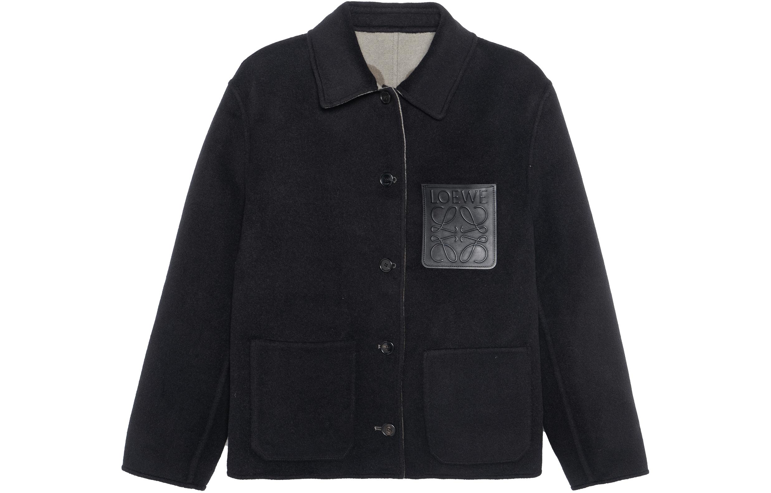 Order LOEWE FW23 Jaket Reversible Warna Sage Green dengan Desain Colorblock. H526Y03W65-8728