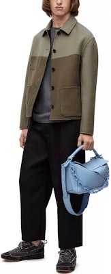 LOEWE FW23 Reversible Jacket Sage Green Colorblock Design. H526Y03W65-8728 Shop LOEWE FW23 Reversible Jacket Sage Green Colorblock Design. H526Y03W65-8728