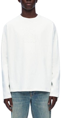 LOEWE FW23 素色圓領長袖休閒T恤 H526Y22XAX-1100 Purchase LOEWE FW23 素色圓領長袖休閒T恤 H526Y22XAX-1100