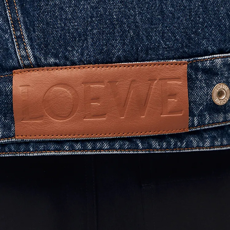 Sizing ロエベ FW23 ウォッシュ アシンメトリー 長袖 デニムジャケット ブルー H526Y13X21-6395