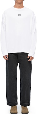 LOEWE FW23 白色長袖圓領T恤帶品牌標誌圖案。 H526Y22XAY-2100 Shop LOEWE FW23 白色長袖圓領T恤帶品牌標誌圖案。 H526Y22XAY-2100