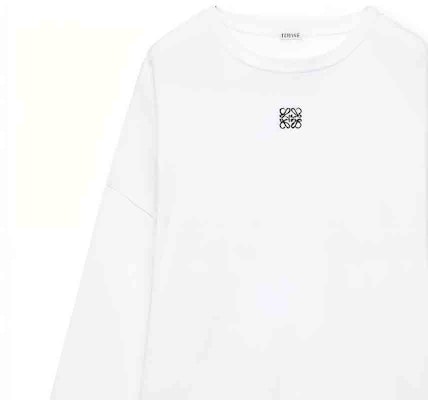 LOEWE FW23 白色長袖圓領T恤帶品牌標誌圖案。 H526Y22XAY-2100 Details for LOEWE FW23 白色長袖圓領T恤帶品牌標誌圖案。 H526Y22XAY-2100