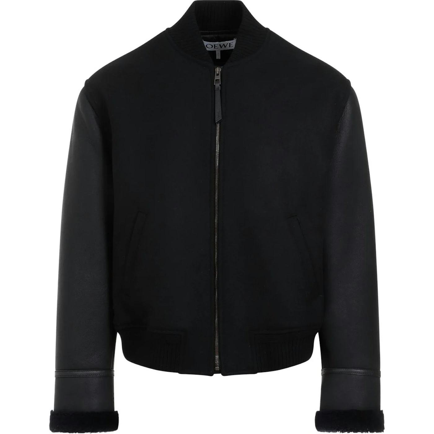 LOEWE FW23 Black Colorblock Zip-Up Casual Jacket H526Y02W63-1100