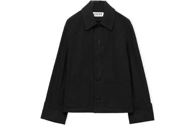 LOEWE FW23 Black Single-Breasted Casual Long-Sleeve Jacket H526Y03W98-1100
