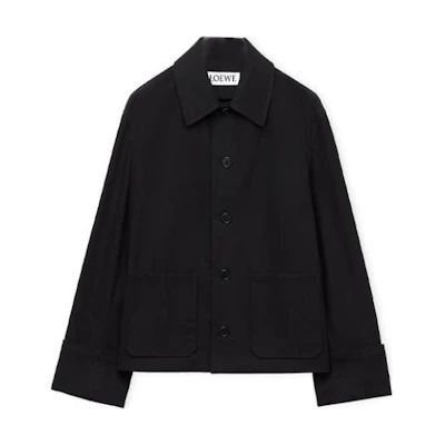 LOEWE FW23 Black Single-Breasted Casual Long-Sleeve Jacket H526Y03W98-1100