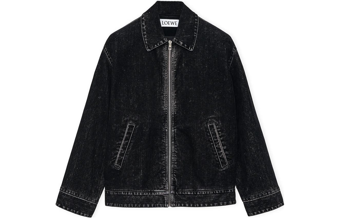 LOEWE FW23 Black Zip-Up Collar Casual Jacket H526Y50W05-1100