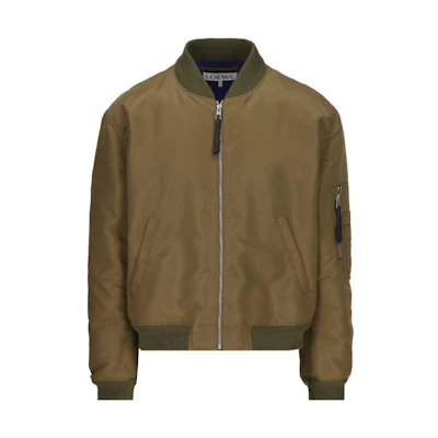 LOEWE FW23 Khaki Zip-Up Baseball Collar Jacket H526Y03W96-4160