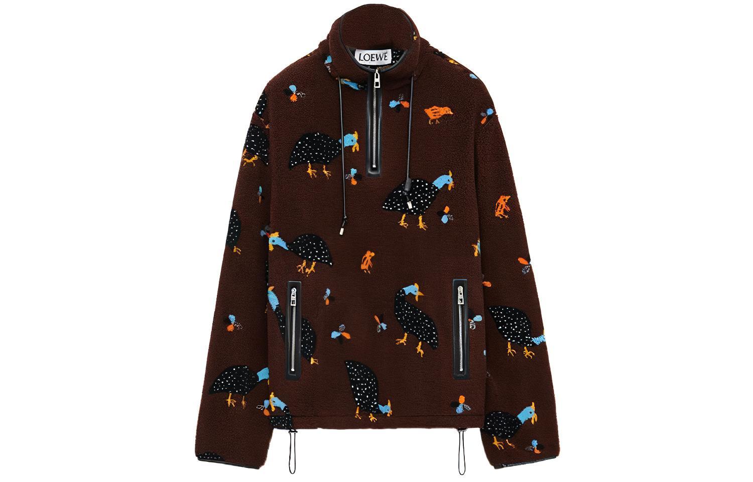 LOEWE FW23 Multicolor Print High-Collar Long-Sleeve Jacket H526Y52J04-3424