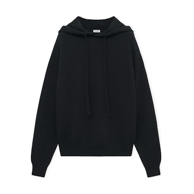 LOEWE FW23 Oversized Drawstring Hoodie Black H526Y14KGS-1100